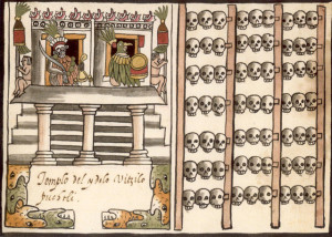 Aztec skull rack